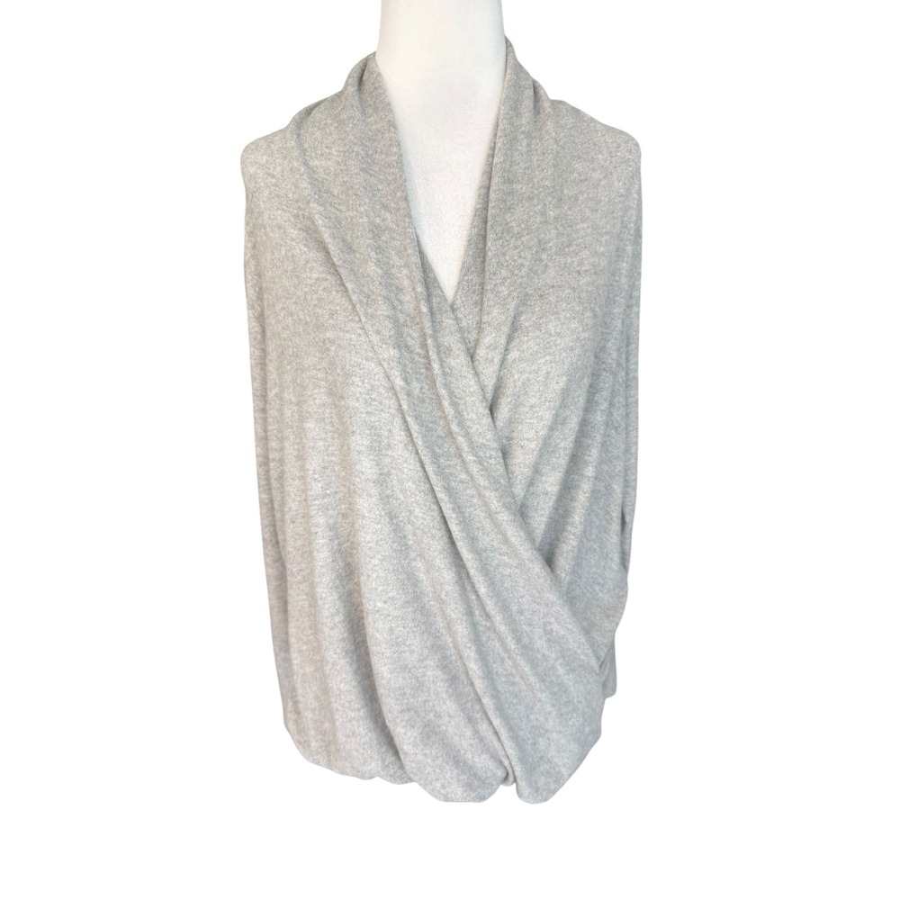 Philosophy Republic Clothing Womens‎ Gray Surplice Crossover Knit Sweater Size S